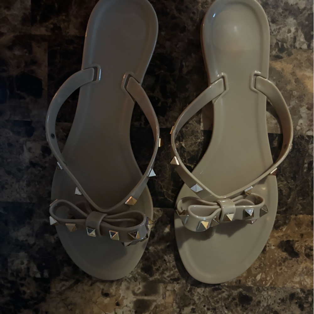 Studded bow tie sandals NEW